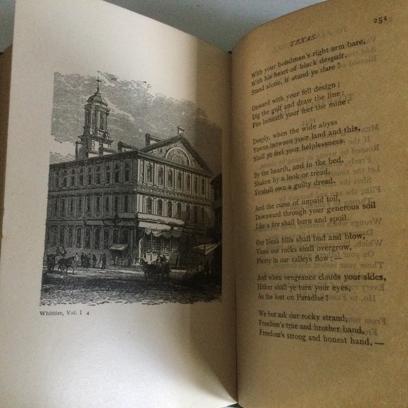Antique Book of Whittier’s Poems Volume 1 - Picture 4 of 5